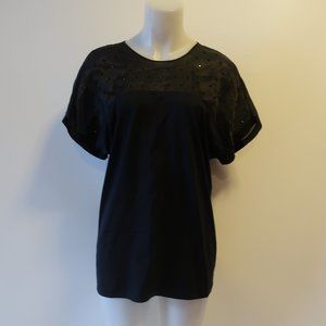 GILMAR BLACK SILK COTTON TOP SZ 46 US/10 *